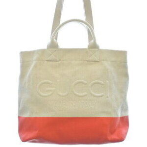 Gucci Embossed Tote Neutrals Tote Bag White Orange